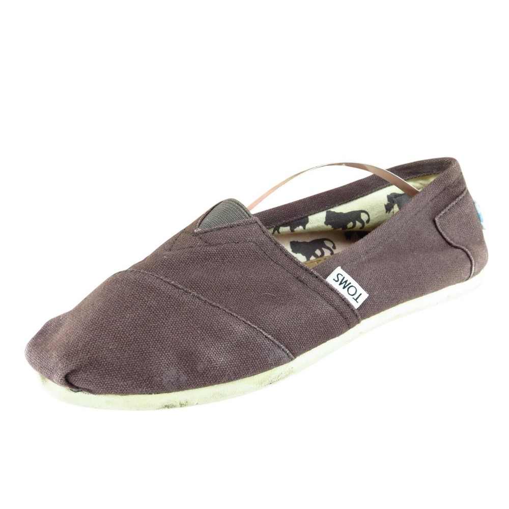 Toms Women Sz 9 M Brown Flat Fabric Shoes